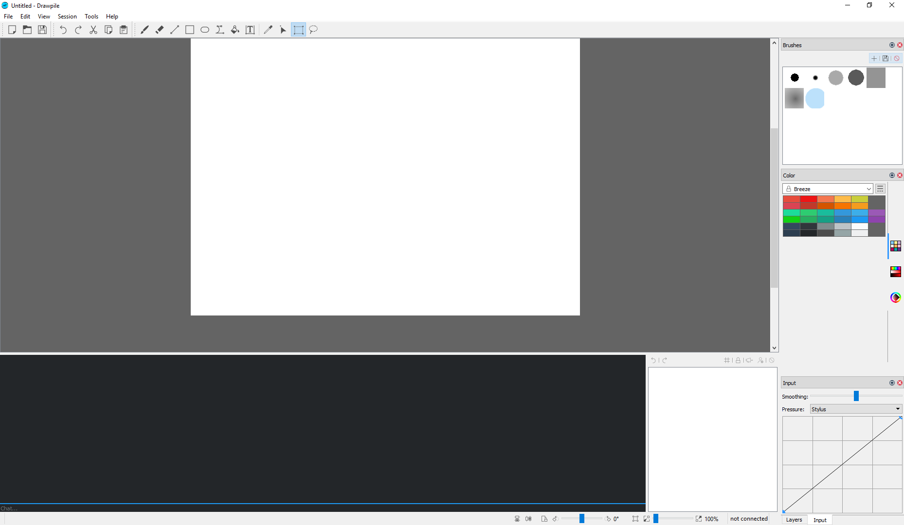 A blank Drawpile window